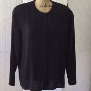 Woman’s Blouse Jones New York size 16 washable with shoulder pads #53